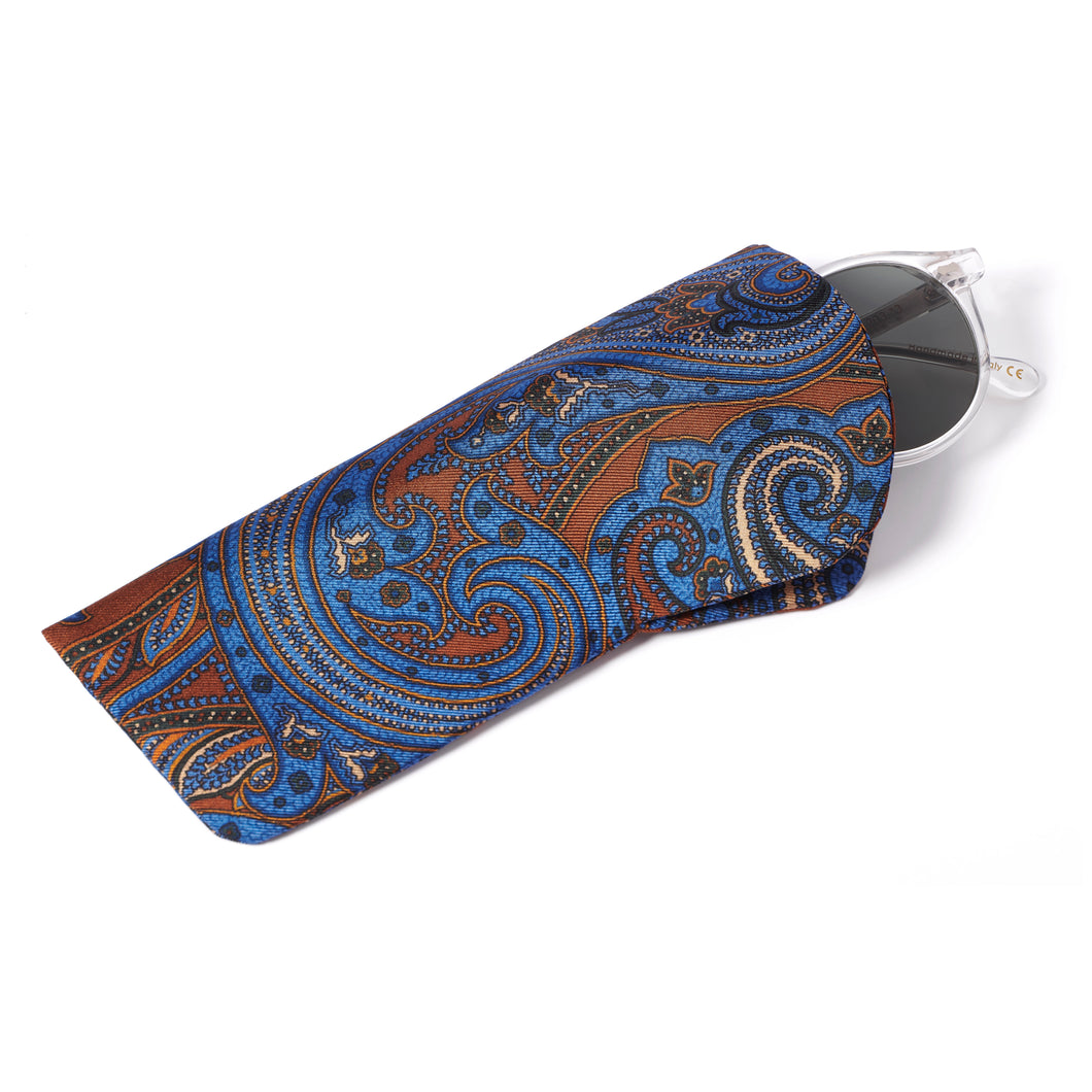 Blue and Brown Glasses Case