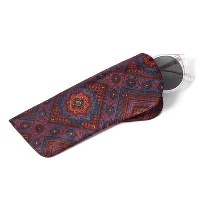 Burgundy Blue Glasses Case