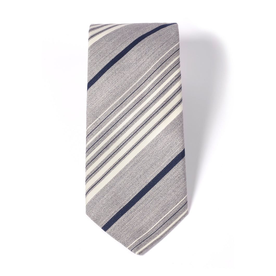 Striped, Grey Premium Tie
