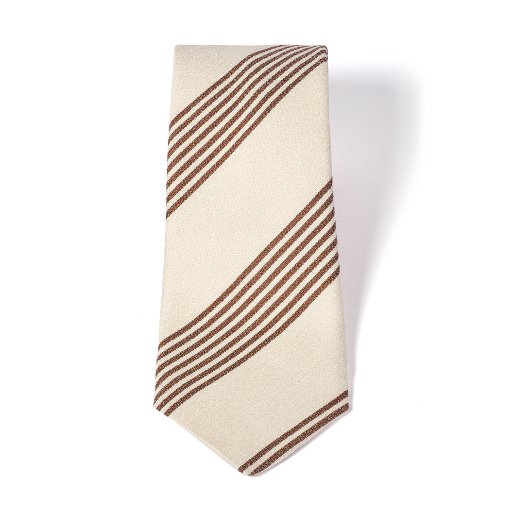 Striped, Beige Premium tie