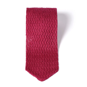 Pink Knitted Silk Tie
