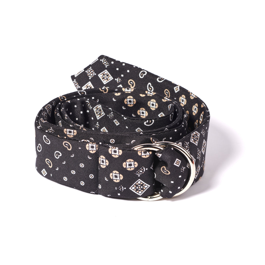 Black Tie Belt with pattern